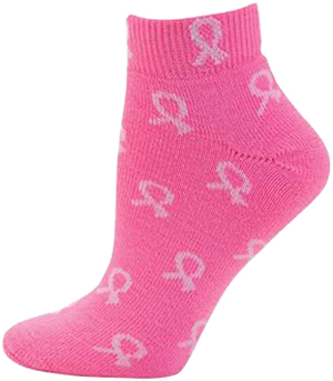 Pizzazz Adult-Small (Neon Pink) Awareness Anklet Socks