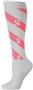 Adult-Small (White/Neon Pink) Breast Cancer Awareness Knee High Socks