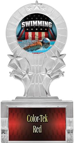 Hasty Awards 7" Shoot Star Ice Patriot Swim Trophy. Personalization is available on this item.