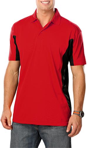 Blue Generation Mens Wicking Colorblock Polo