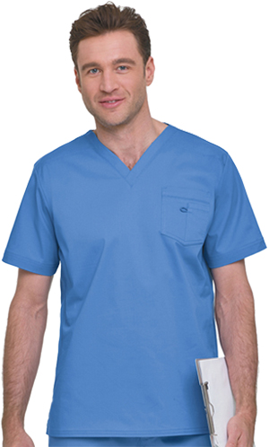 Landau Men's Stretch V-Neck Scrub Tops. Embroidery is available on this item.