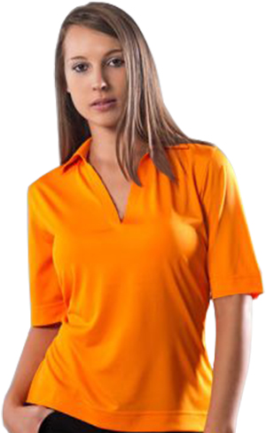 Zorrel Women's Colburg Syntrel Micro Heather Polos. Printing is available for this item.