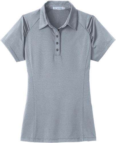 Port Authority Ladies Fine Stripe Performance Polo. Printing is available for this item.
