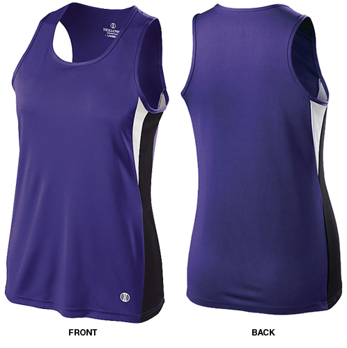 Holloway Ladies Dry-Excel Vertical Track Singlets. Printing is available for this item.