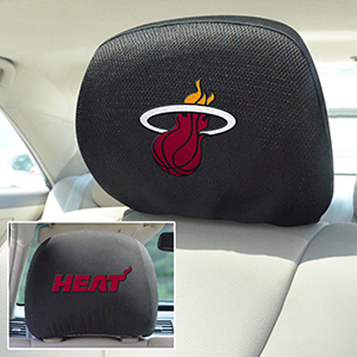 Fan Mats NBA Miami Heat Head Rest Covers