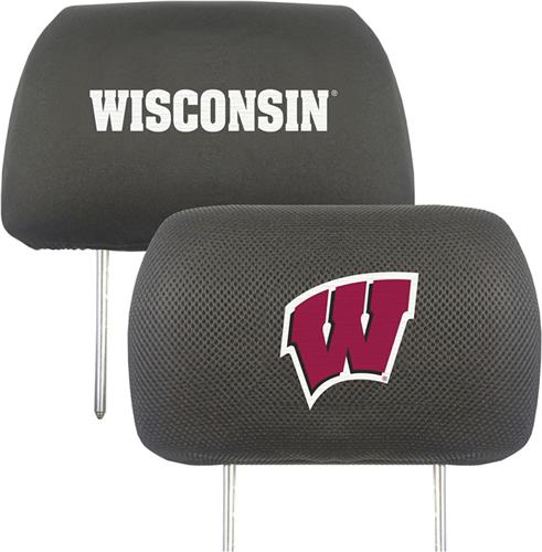 Fan Mats University of Wisconsin Head Rest Covers