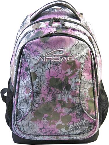 Airbac Curve White Pink Small Kids Backpacks. Embroidery is available on this item.
