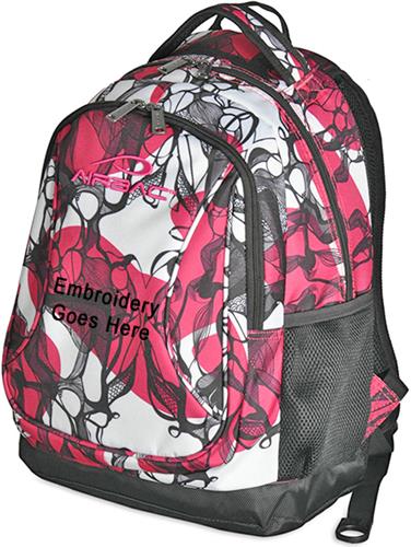 Airbac Curve Pink Small Kids Backpacks. Embroidery is available on this item.