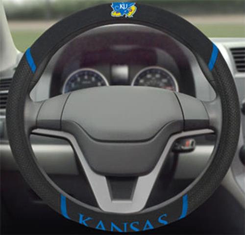 Fan Mats University of Kansas Steering Wheel Cover