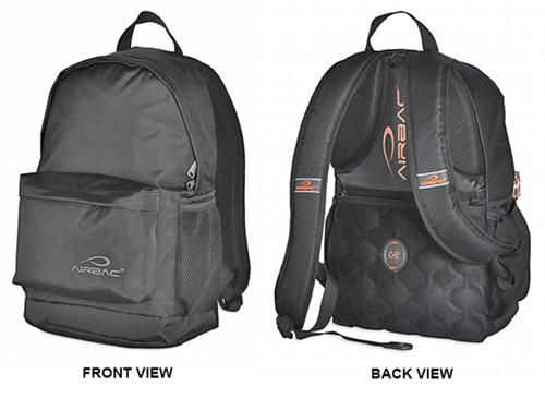 Airbac Jungle Black Medium Sized Backpacks. Embroidery is available on this item.