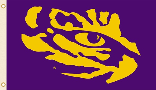 E92434 COLLEGIATE LSU Tigers Eye 3' x 5' Flags