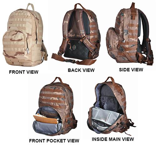 Airbac Troop Brown Military Grade Backpacks. Embroidery is available on this item.