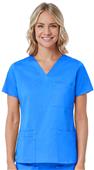 Maevn Blossom Women's 3-Pocket Fashion V-Neck Scrub Tops 1202