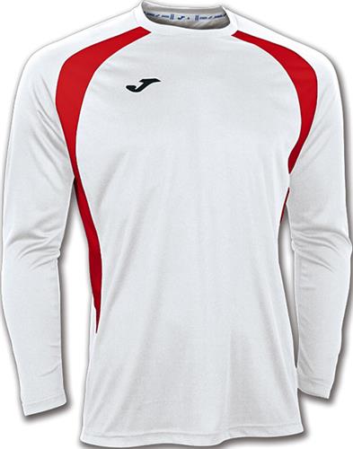 Joma Champion III Long Sleeve Soccer Jersey. Printing is available for this item.