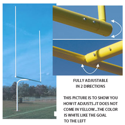 Official College Football White Goal Post 6'