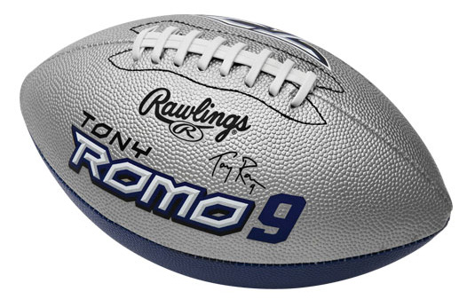 TONY ROMO youth football Dallas Cowboys rubber NFL quarterback Rawlings QB  EUC