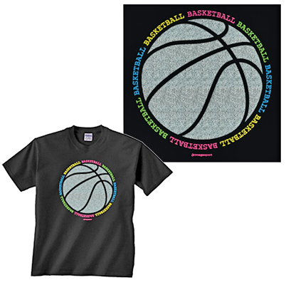 Image Sport Basketball Glitter Ball T-Shirt