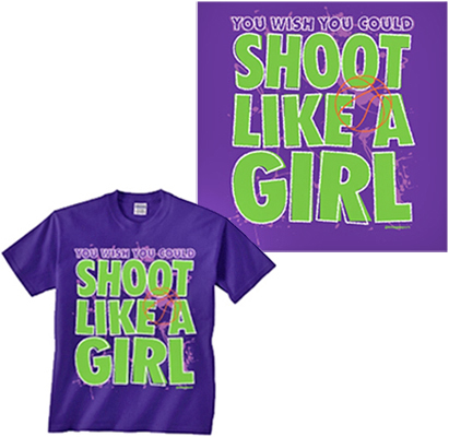 Image Sport Basketball Shoot Like a Girl T-Shirt