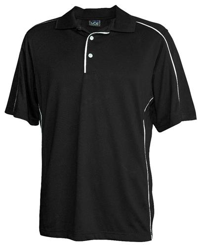 Vos Sports Adult Polyester Polo Shirt with Piping. Printing is available for this item.