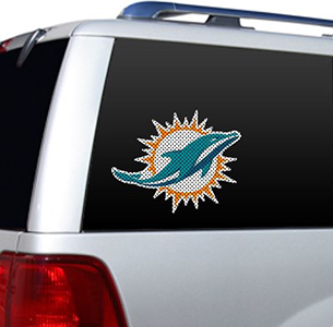 NFL Miami Dolphins Auto Diecut Window Film