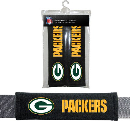 BSI NFL Green Bay Packers 2 Pack Seat Belt Pads
