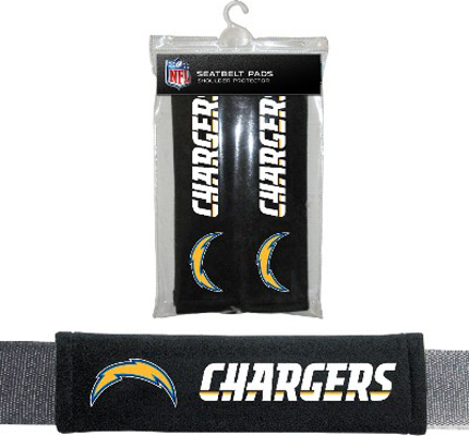 BSI NFL San Diego Chargers 2 Pack Seat Belt Pads