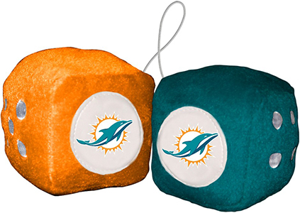 BSI NFL Miami Dolphins Fuzzy Dice