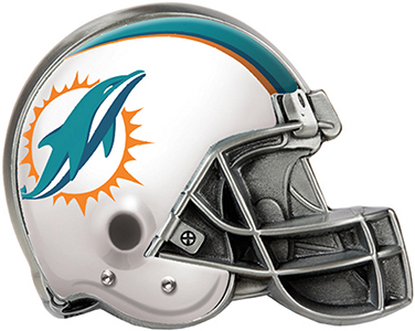 BSI NFL Miami Dolphins Metal Helmet Hitch Cover