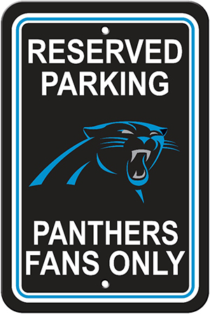 BSI NFL Carolina Panthers Reserved Parking Sign