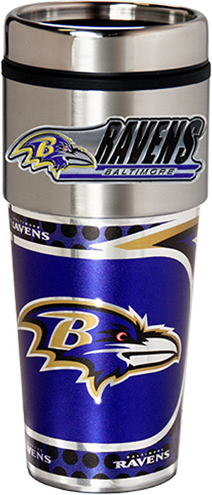 E94062 BSI NFL Baltimore Ravens Stainless Travel Tumbler