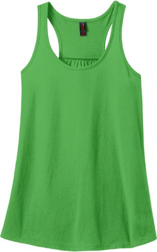 District Made Ladies Solid Gathered Racerback Tank