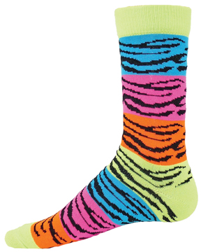 Redlion Rainbow Tiger Crew Socks - Closeout