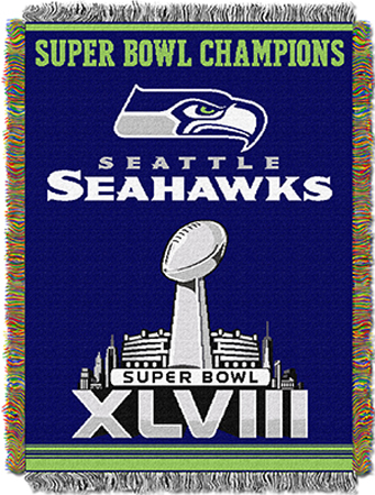 NFL Seahawks Super Bowl XLVIII Commemorative Throw