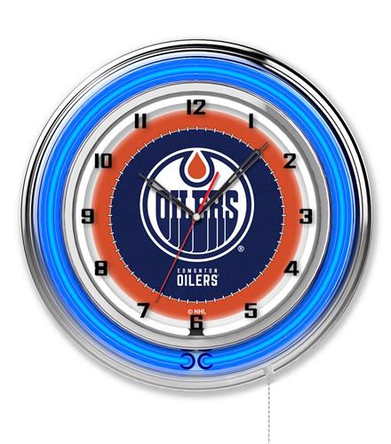 Holland NHL Edmonton Oilers 19" Neon Logo Clock. Free shipping.  Some exclusions apply.