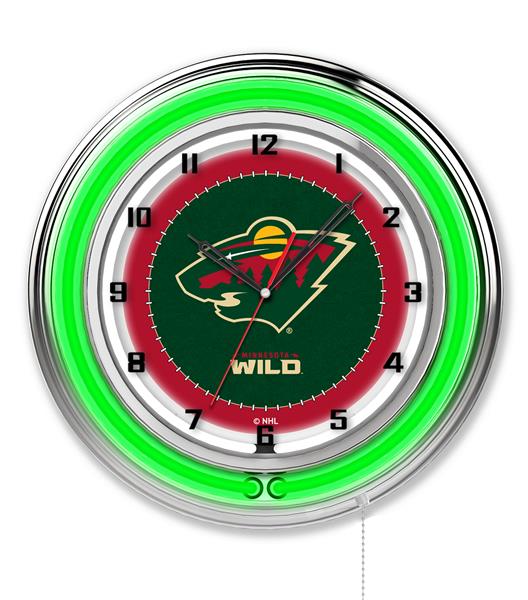 Holland NHL Minnesota Wild 19" Neon Logo Clock. Free shipping.  Some exclusions apply.