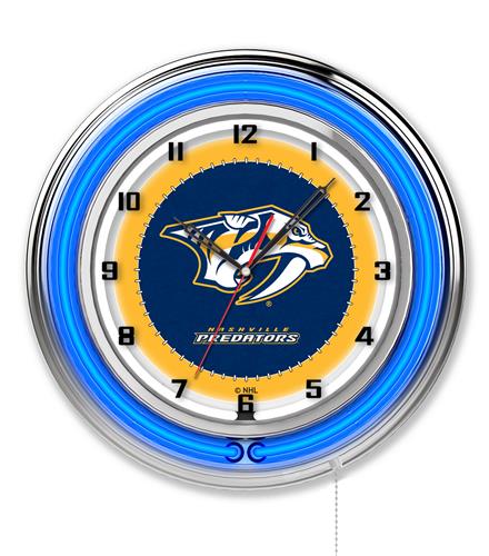 Holland NHL Nashville Predator 19" Neon Logo Clock. Free shipping.  Some exclusions apply.