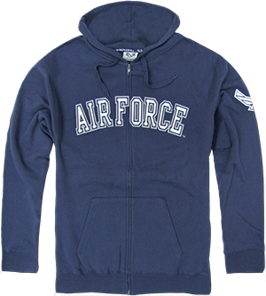 Rapid Dominance Air Force Full Zip Hoodies. Decorated in seven days or less.