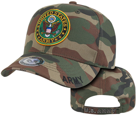 Rapid Dominance Army Logo Camo Military Cap