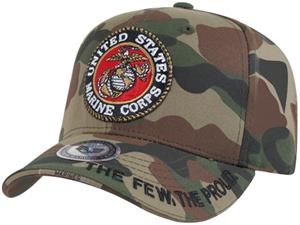 Rapid Dominance Marines Logo Camo Military Cap