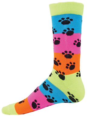 Red Lion Rainbow Paws Crew Socks - Closeout