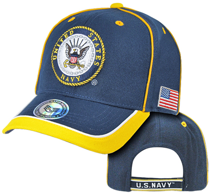 Rapid Dominance Piped Navy Military Cap