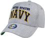 Heather Grey Navy Military Cap