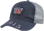 Vintage Patch Coast Guard Military Mesh Cap