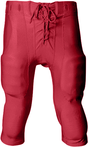 Adult (A3XL-Maroon) 10-Slot Football Game Pants (Without Pads)
