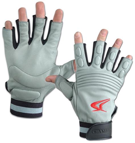 Lineman's Football Gel Gloves - 1/2 Finger (pair)