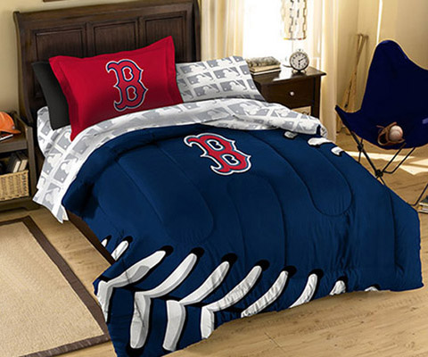 Northwest MLB Red Sox Twin Bed In Bag Contrast