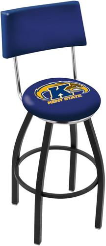 Kent State Univ Swivel Back Black/Chrome Bar Stool. Free shipping.  Some exclusions apply.