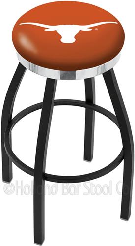 Holland Univ Texas Flat Blk/Chrome Ring Bar Stool. Free shipping.  Some exclusions apply.