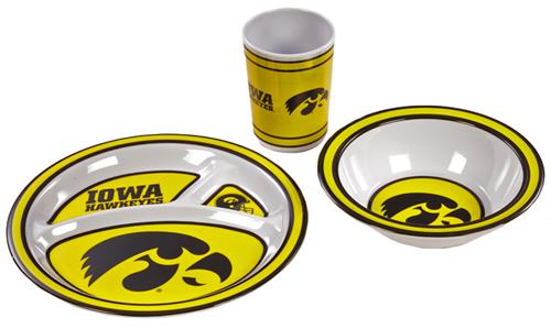 NCAA Iowa Hawkeyes Kid's 3 Pc. Dish Set