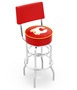 NHL Calgary Flames Double-Ring Back Bar Stool